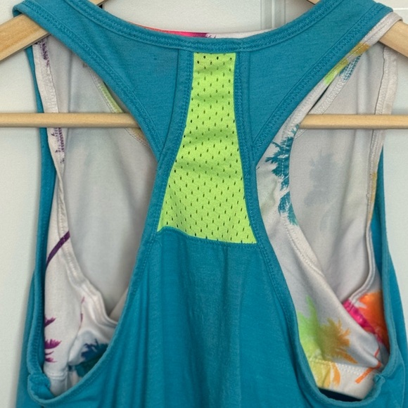 Justice Brand, Girl’s (Sz L, 12/14) Tropical Tank Top W/Bralette, Kid’s Clothing - Picture 5 of 13